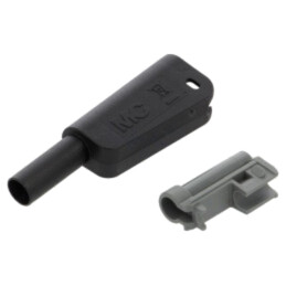 Carcasă; 32A; neagră; 55,4mm; pentru mufe banană