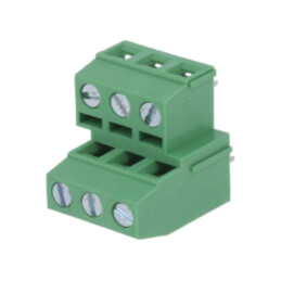 Regletă de conexiuni pt.PCB; în unghi 90°; 5,08mm; piste: 6; 15A