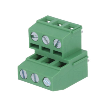 Regletă de conexiuni pt.PCB; în unghi 90°; 5,08mm; piste: 6; 15A