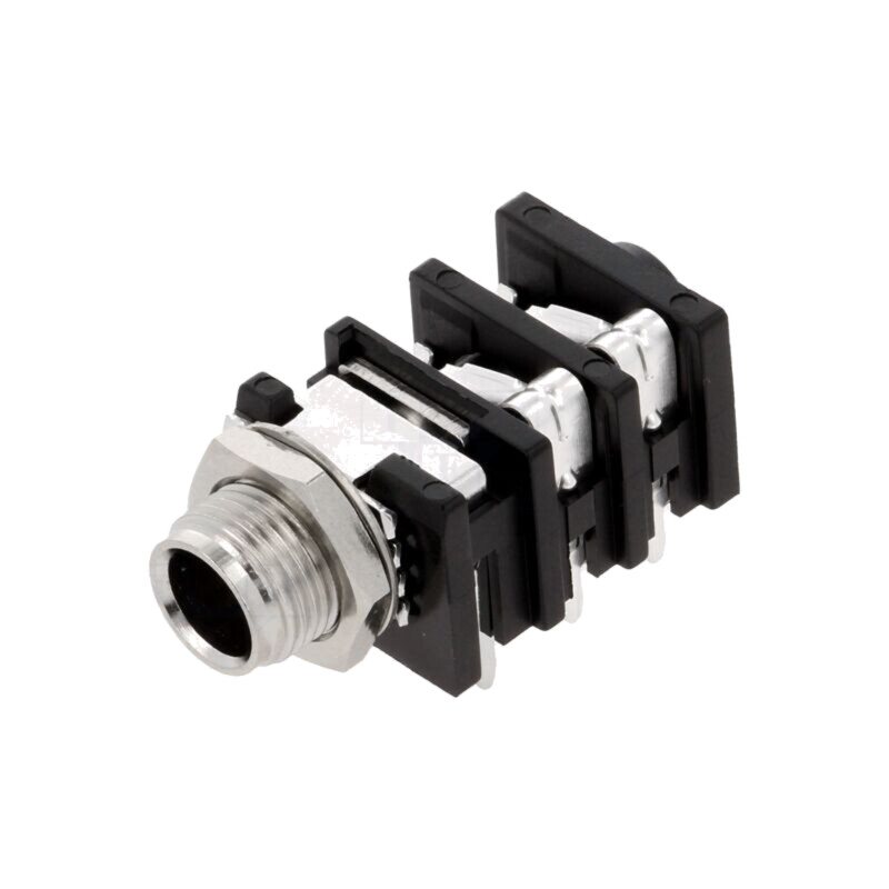 Conector: Jack 6,3mm; soclu; mamă; stereo,cu întrerupător triplu Conector: Jack 6,3mm; soclu; mamă; stereo,cu întrerupător triplu