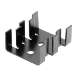 Radiator: presat; SOT32,TO220; neagră; L: 30mm; W: 25,4mm; H: 13mm
