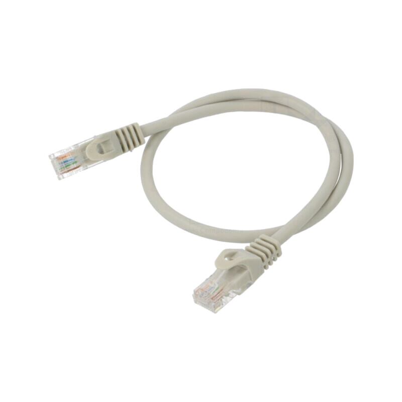 Patch cord; U/UTP; 6; litat; Cu; PVC; gri; 0,5m; 26AWG; Øcablu: 6,2mm Patch cord; U/UTP; 6; litat; Cu; PVC; gri; 0,5m; 26AWG; Øcablu: 6,2mm