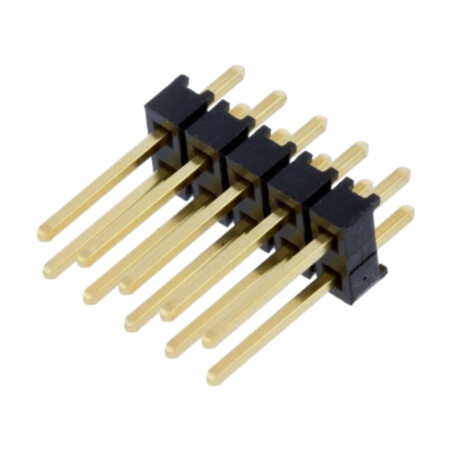 Conector: şiruri pini; şir pini; tată; PIN: 10; drept; 2,54mm; THT