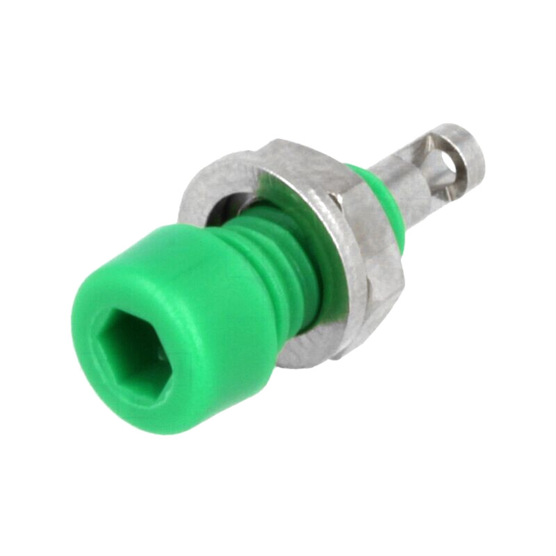 Conector: banană 2mm; soclu; 10A; 60VDC; Lung.tot: 17mm; verde; 5mΩ Conector: banană 2mm; soclu; 10A; 60VDC; Lung.tot: 17mm; verde; 5mΩ