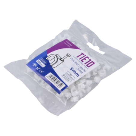 Element de susţinere; natural; pe cablu rotund; 100buc; cu cui