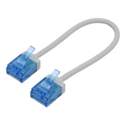 Patch cord; U/UTP; 6a; litat; Cu; LSZH; gri; 0,15m; 32AWG; -20÷75°C
