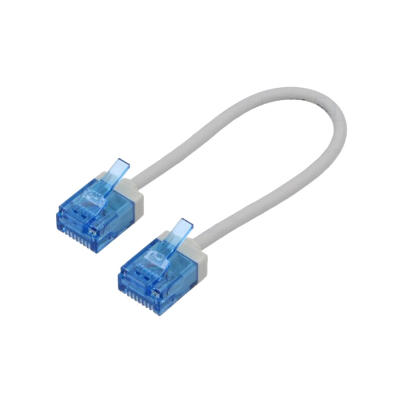 Patch cord; U/UTP; 6a; litat; Cu; LSZH; gri; 0,15m; 32AWG; -20÷75°C Patch cord; U/UTP; 6a; litat; Cu; LSZH; gri; 0,15m; 32AWG; -20÷75°C