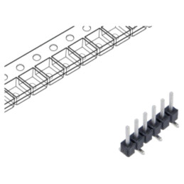Conector: şiruri pini; tată; PIN: 6; 2,54mm; cositorit; SMT