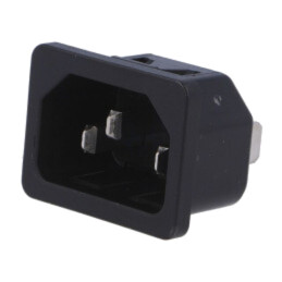 Conector: alimentare AC; soclu; tată; 10A; 250VAC; IEC 60320