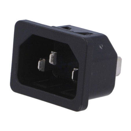 Conector: alimentare AC; soclu; tată; 10A; 250VAC; IEC 60320