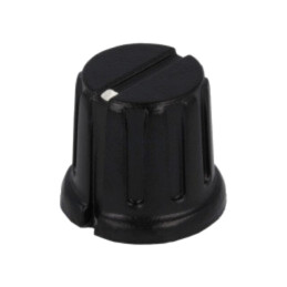 Buton rotativ; cu flanşă; bachelită; Øax: 6,35mm; Ø13,3x13,7mm