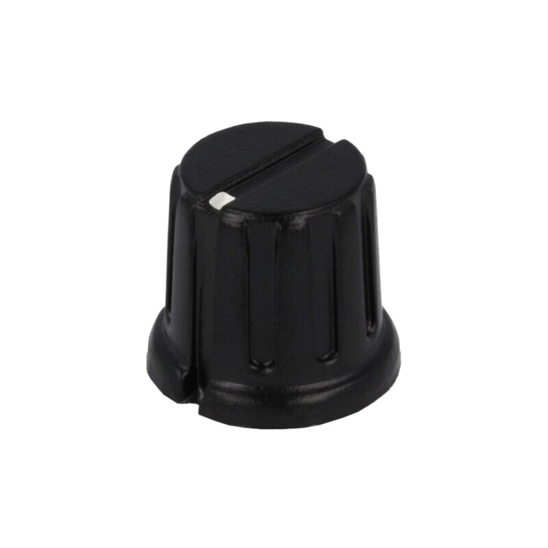 Buton rotativ; cu flanşă; bachelită; Øax: 6,35mm; Ø13,3x13,7mm