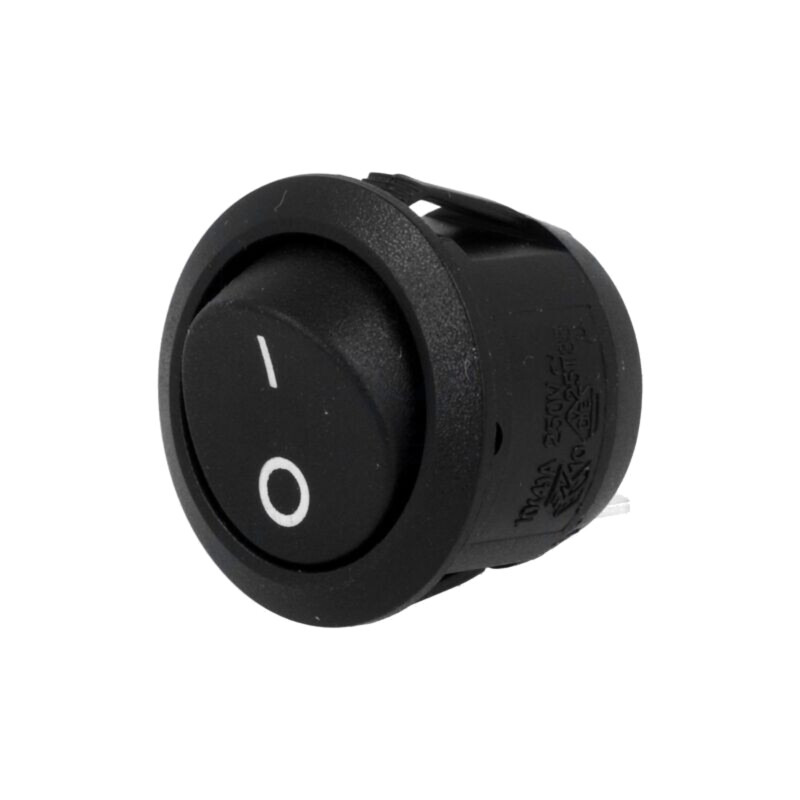 ROCKER; SPST; Poz: 2; ON-OFF; 10A/250VAC; neagră; fără; R13-112-AC ROCKER; SPST; Poz: 2; ON-OFF; 10A/250VAC; neagră; fără; R13-112-AC