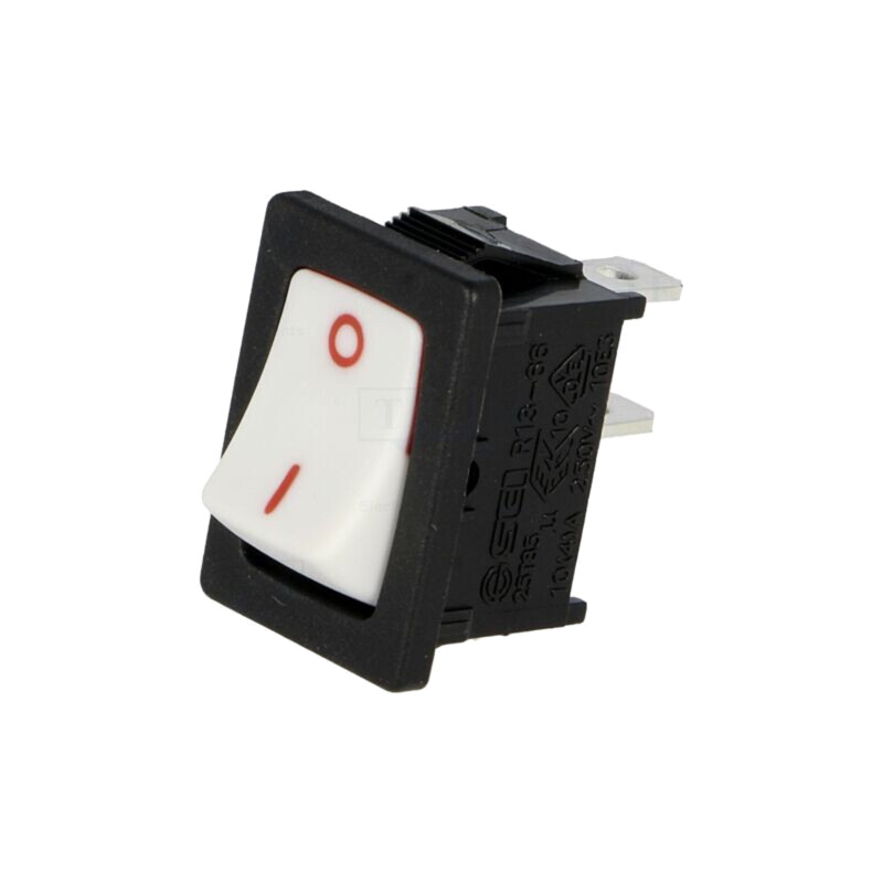 ROCKER; SPST; Poz: 2; ON-OFF; 10A/250VAC; albă-roşie; fără; 50mΩ ROCKER; SPST; Poz: 2; ON-OFF; 10A/250VAC; albă-roşie; fără; 50mΩ