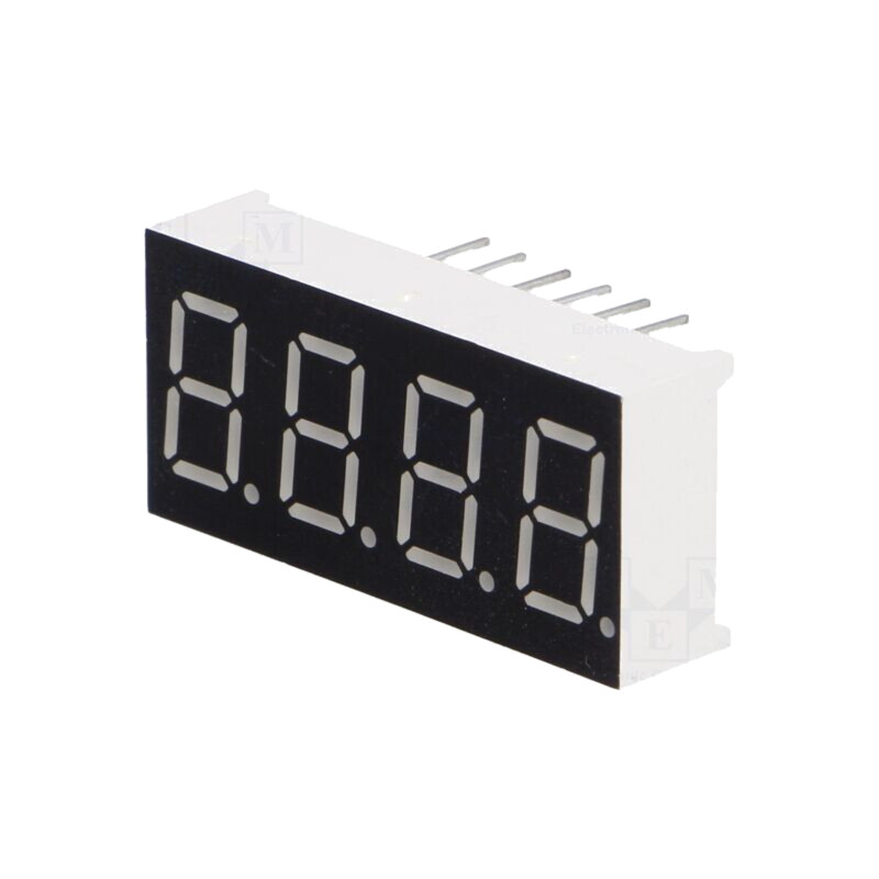 Afişaj: LED; cu 7 segmente; 9,14mm; 0,36"; Nr.car: 4; verde; 4,6mcd Afişaj: LED; cu 7 segmente; 9,14mm; 0,36"; Nr.car: 4; verde; 4,6mcd