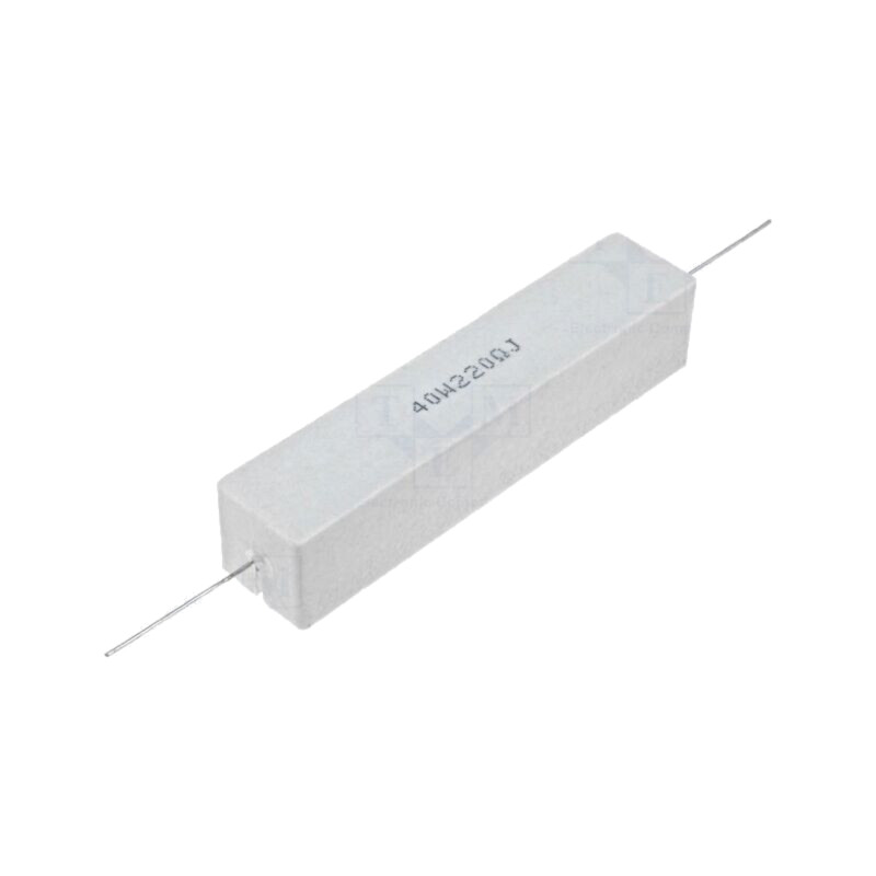 Rezistor: bobinat; cu ciment; THT; 1kΩ; 40W; ±5%; Ø0,8x35mm Rezistor: bobinat; cu ciment; THT; 1kΩ; 40W; ±5%; Ø0,8x35mm