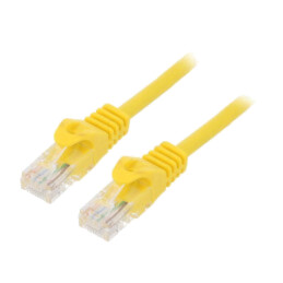 Patch cord; U/UTP; 6; litat; CCA; PVC; galben; 0,5m; 26AWG