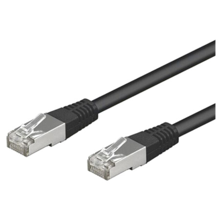 Patch cord; SF/UTP; 5e; litat; CCA; PVC; negru; 0,25m; 26AWG