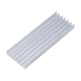 Radiator: extrudat; cu aripioare; naturală; L: 75mm; W: 27mm; H: 6mm