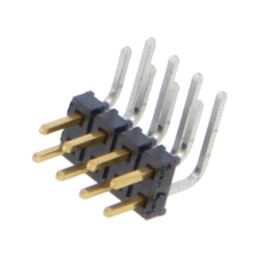 Conector: şiruri pini; tată; PIN: 8; 2mm; aurit; THT; şir pini
