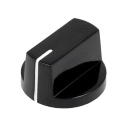Buton rotativ; cu indicator; bachelită; Øax: 6,35mm; Ø26x15,4mm