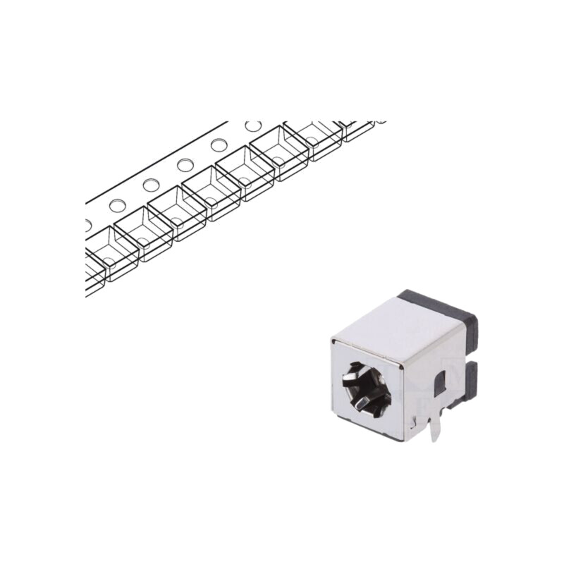 Conector: alimentare DC; soclu; tată; 5,5/2,1mm; 5,5mm; 2,1mm; THT Conector: alimentare DC; soclu; tată; 5,5/2,1mm; 5,5mm; 2,1mm; THT