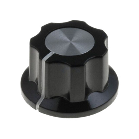Buton rotativ; cu flanşă; bachelită; Øax: 6,35mm; Ø15,7x11,5mm