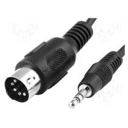 Cablu; DIN 5pin mufă,Jack 3,5mm 3pin mufă; 1,2m; negru