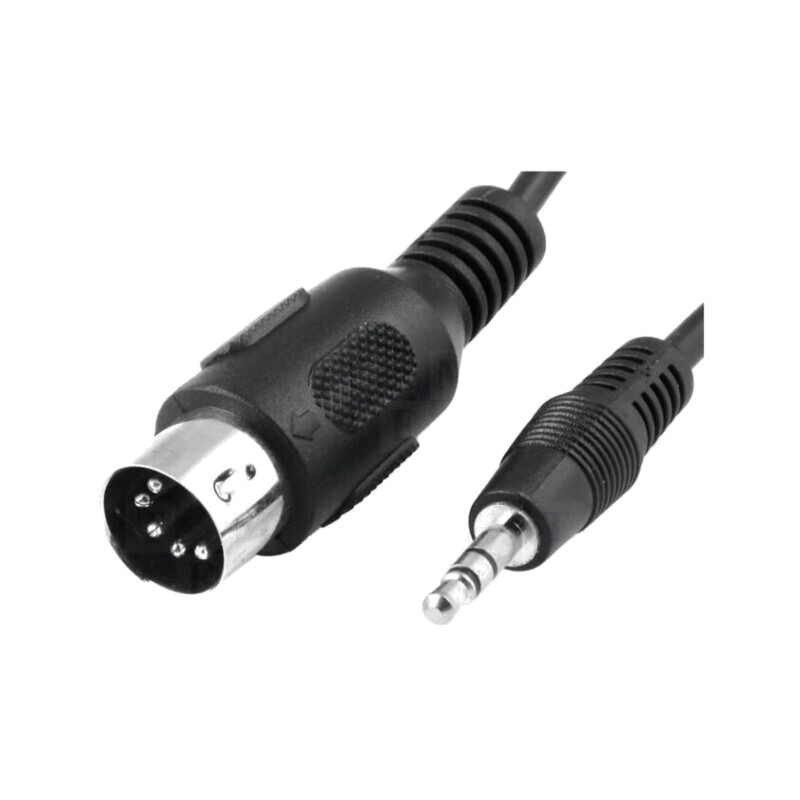 Cablu; DIN 5pin mufă,Jack 3,5mm 3pin mufă; 1,2m; negru Cablu; DIN 5pin mufă,Jack 3,5mm 3pin mufă; 1,2m; negru