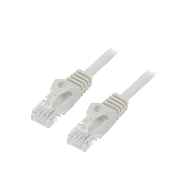 Patch cord; U/UTP; 6; litat; CCA; PVC; gri; 0,5m; 26AWG; Øcablu: 6,2mm Patch cord; U/UTP; 6; litat; CCA; PVC; gri; 0,5m; 26AWG; Øcablu: 6,2mm
