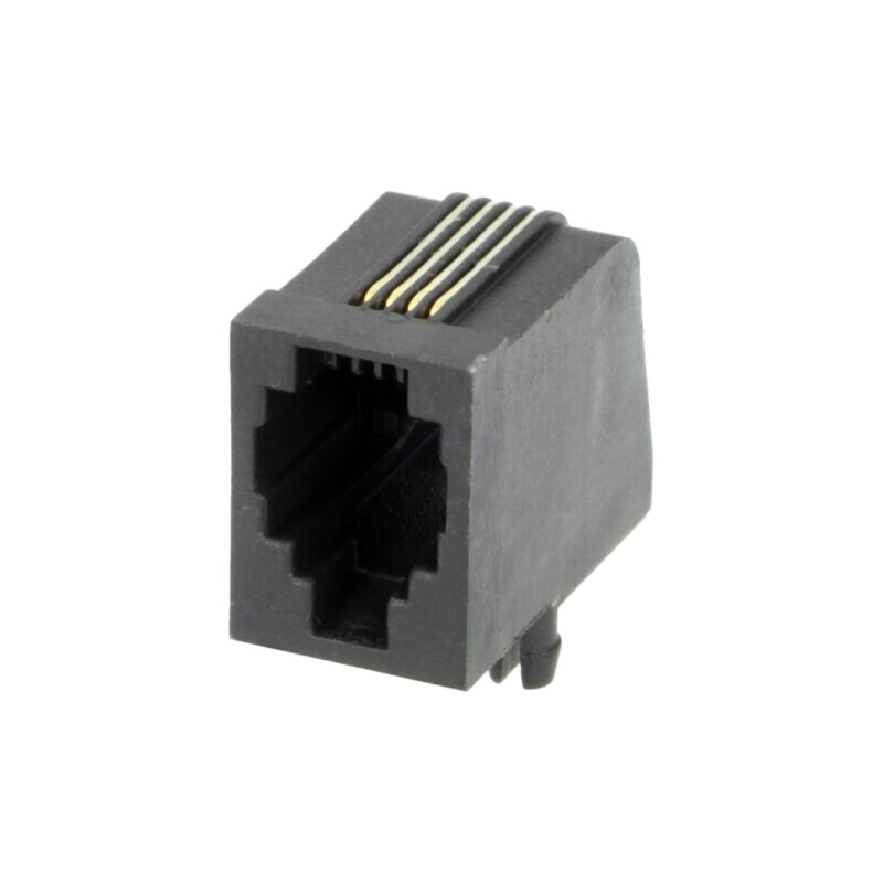 Conector: RJ9; soclu; PIN: 4; Dispunere: 4p4c; THT; în unghi