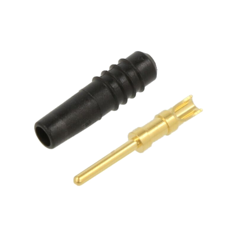Conector: banană 1mm; mufă; neagră; 60VDC; 6A; Conexiune: lipită