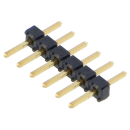Conector: şiruri pini; tată; PIN: 6; 2mm; aurit; THT; şir pini; drept