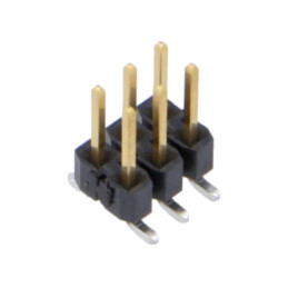 Conector: şiruri pini; tată; PIN: 6; 2,54mm; aurit; SMT; şir pini