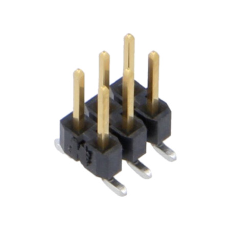 Conector: şiruri pini; tată; PIN: 6; 2,54mm; aurit; SMT; şir pini