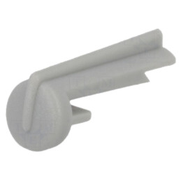 Indicator; plastic; gri; fixare prin apăsare; săgeată