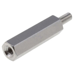 Piuliţă-distanţieră filetată; 50mm; Filet int: M4; Filet ext: M4