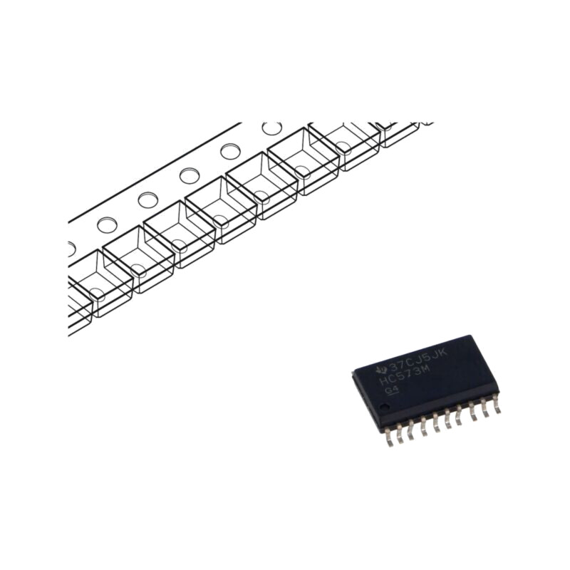 IC: digital; clichet transparent D; Ch: 8; 2÷6VDC; SMD; SO20-W; HC