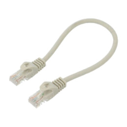 Patch cord; U/UTP; 6; litat; Cu; PVC; gri; 0,25m; 26AWG; Øcablu: 6,2mm