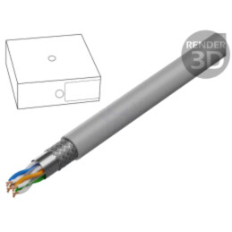 Cablu; SF/UTP; 4x2x26AWG; 6; litat; Cu; LSZH; gri; 100m