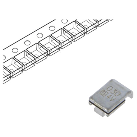 Siguranţă: polimerică PTC; 300mA; 60VDC; PCB,SMT; 6,73x5,44mm