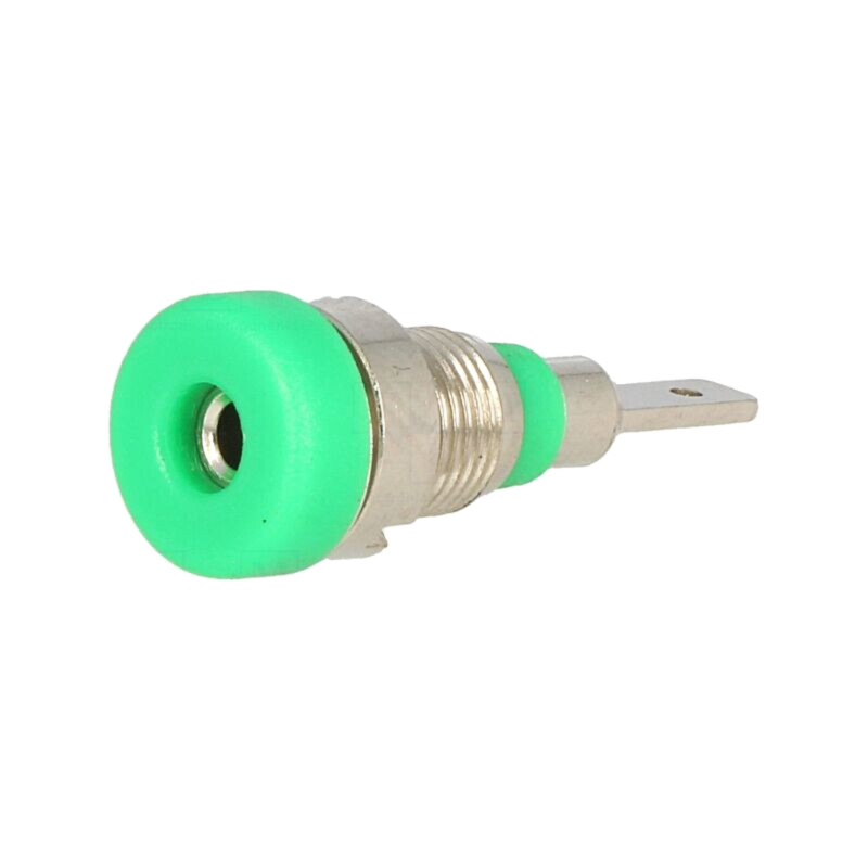 Conector: banană 2mm; soclu; 10A; 23mm; verde; pe panou,înşurubare Conector: banană 2mm; soclu; 10A; 23mm; verde; pe panou,înşurubare