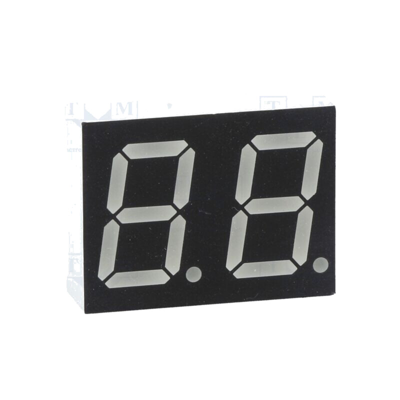 Afişaj: LED; cu 7 segmente; 14,2mm; 0,56"; Nr.car: 2; galben-verde Afişaj: LED; cu 7 segmente; 14,2mm; 0,56"; Nr.car: 2; galben-verde