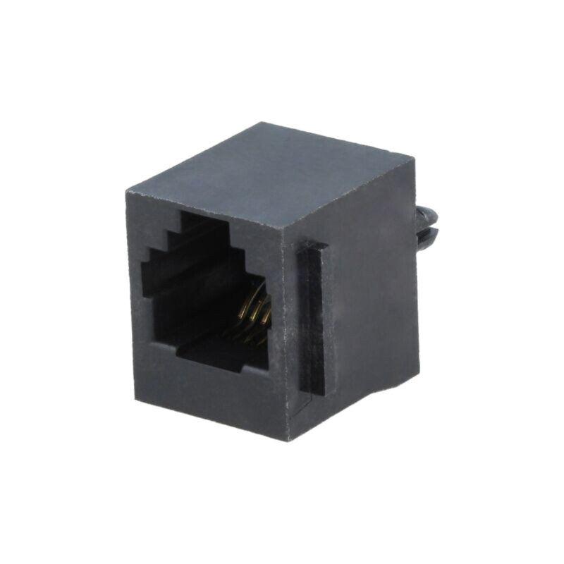 Conector: RJ12; soclu; PIN: 6; Cat: 5; Dispunere: 6p6c; THT; drept Conector: RJ12; soclu; PIN: 6; Cat: 5; Dispunere: 6p6c; THT; drept