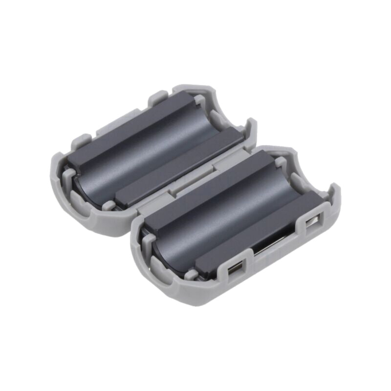 Ferită: două piese; pe cablu rotund; A: 35mm; B: 28mm; C: 9mm; gri