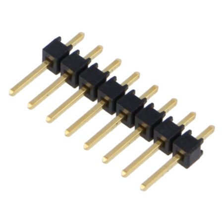 Conector: şiruri pini; şir pini; tată; PIN: 8; drept; 2,54mm; THT