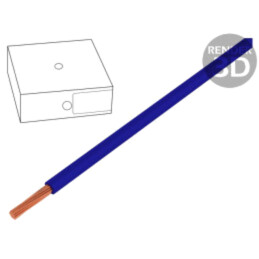 Cablu; H05V-K; litat; Cu; 1mm2; PVC; albastru ultramarin; 300V,500V