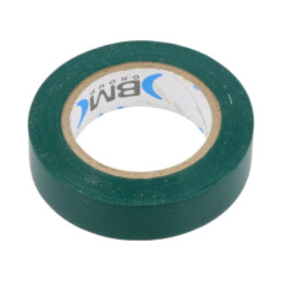 Bandă: electroizolantă; W: 15mm; L: 10m; Thk: 0,15mm; verde; 0÷90°C