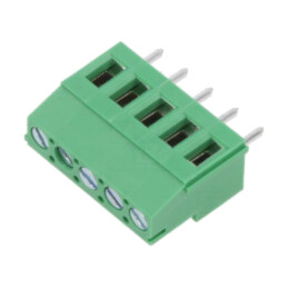 Regletă de conexiuni pt.PCB; în unghi 90°; 5,08mm; piste: 5; 16A