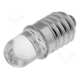 Lampă LED; albă; E10; 12VDC; 90mW; 30°